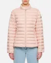 Moncler Igelle Padded Down Jacket With High Collar In Light Pink