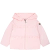 MONCLER PINK HITI WINDBREAKER FOR BABY GIRL WITH LOGO