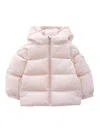 Moncler Pink  Hooded Down Jacket In Pink