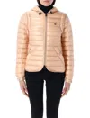 Moncler Karura 2-in-1 Hooded Short Down Jacket In Brown