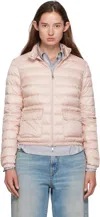 Moncler Pink Lans Down Jacket In Pink