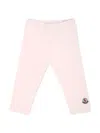 Moncler Pink Sweatshirt For Baby Girl With Logo In Pink