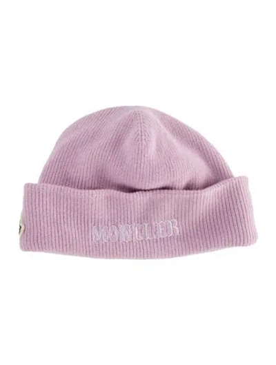 Pre-owned Moncler Pink Logo Beanie