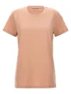 Moncler Patch Logo Crew Neck T-shirt In Pink