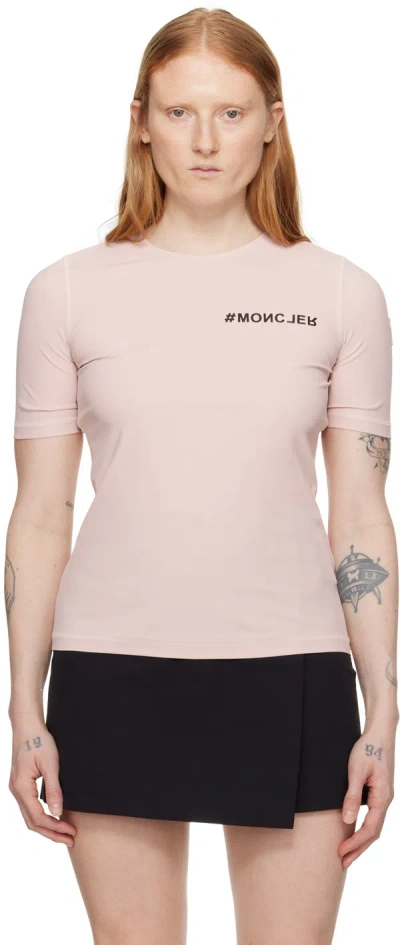 Moncler Pink Maglia T-shirt In 50w Bit Of Pink