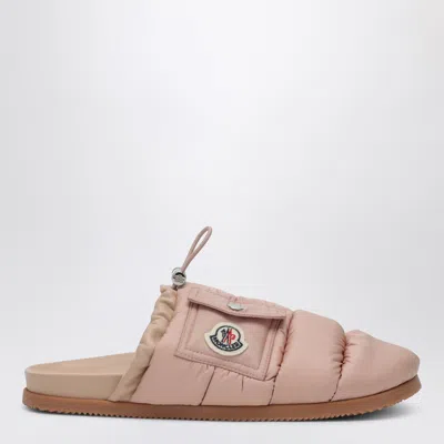 MONCLER PINK NYLON MULE MON POCKET
