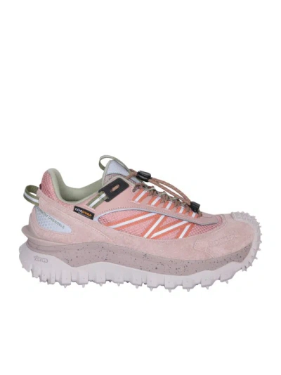 Moncler Pink Nylon Sneakers