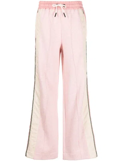 MONCLER PINK NYLON TRACKPANTS