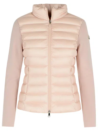 Moncler Pink Polyamide Sweater Women In Gray