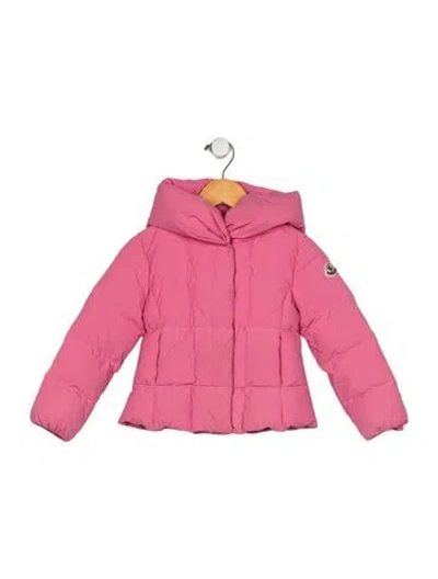 Pre-owned Moncler Babies' Pink Quilted Puffer Jacket With Zip And Snap Closure
