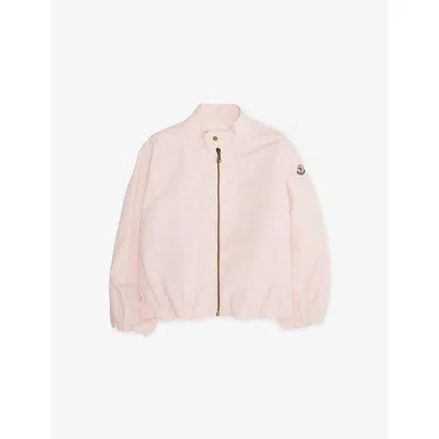 Moncler Kids' Pink Rasime Rain Jacket 4-14 In Brown