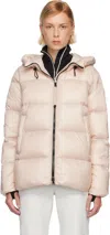 Moncler Pink Serittes Hooded Short Down Jacket