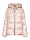 Moncler Pink Serittes Short Hooded Down Jacket In Pink