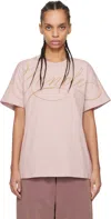 Moncler Pink Logo T-shirt In 529 Pink