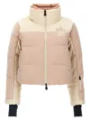 Moncler Pink And Ivory Stennes Down Jacket In Pink