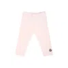 Moncler Pink Sweatshirt For Baby Girl With Logo In Pink
