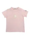 Moncler Logo Patch Crewneck T-shirt In Pink