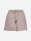 Moncler Technical Crinkled Shorts Elastic Waistband
