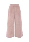 Moncler Pink Trousers For Girl With Logo In Pink