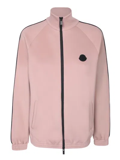 Moncler Pink Technical Fabric Cardigan