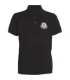 Moncler Classic Logo Blue Polo Shirt In Grey