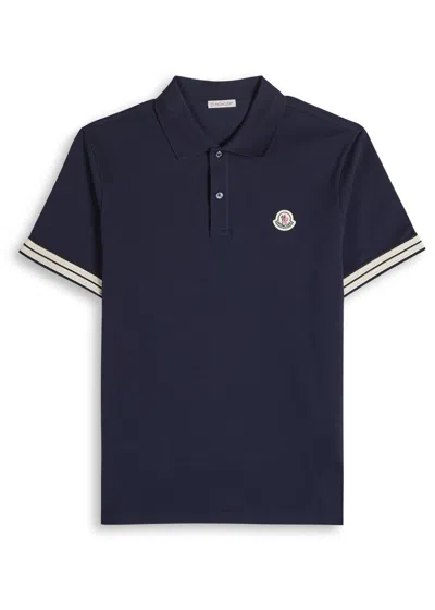 MONCLER MONCLER PIQUÉ COTTON POLO SHIRT
