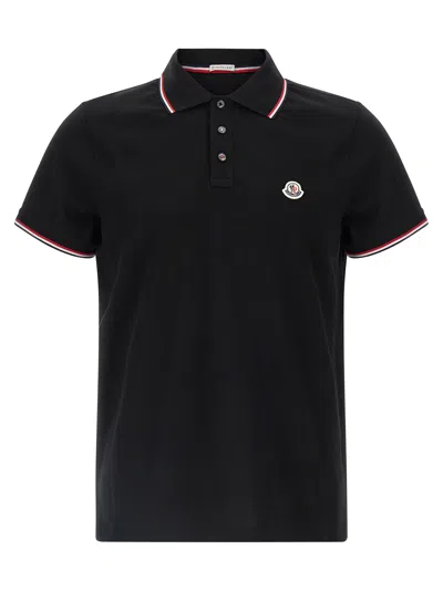 Moncler Piqué Cotton Shirt Polo Black