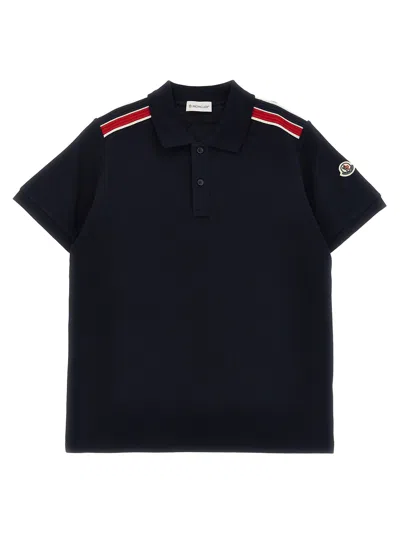 Moncler Kids' Piqué Polo Shirt In Black