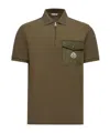 Moncler Cotton Piqué Polo Shirt In Green