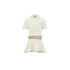 Moncler Robe Polo En Piqué In White