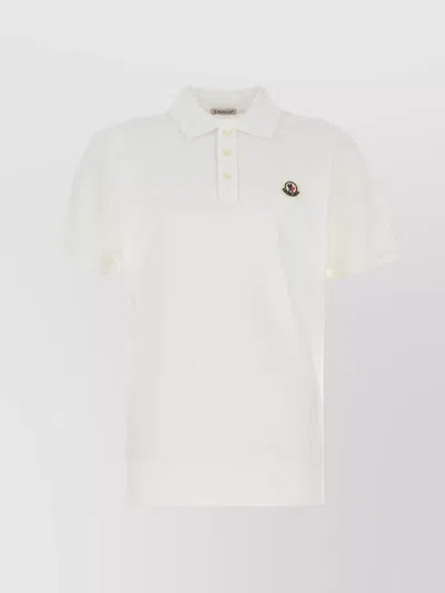 MONCLER PIQUET POLO SHIRT COLLAR SLEEVES