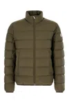 Moncler Collar Puffer Quilted Pockets Coat In Green