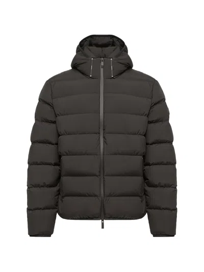 MONCLER Black quilted Arajoki down jacket with hood MONCLER
