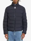 Moncler Short Down Jacket Baudinet In Blue