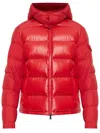 Moncler Maya Jacket Quilted Nylon Down Jacket In Red