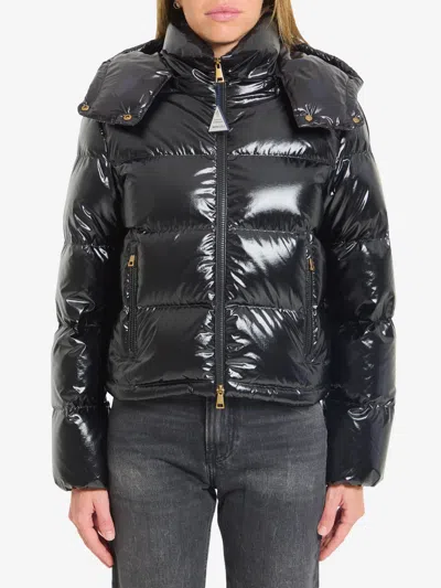 Moncler Niveole Short Puffer Jacket In Black