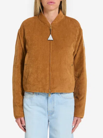 Moncler Blageon Reversible Bomber Jacket In Brown