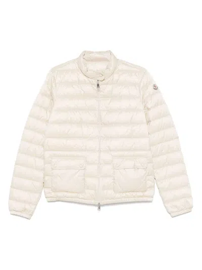 MONCLER Light beige quilted down jacket MONCLER