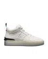 Moncler Pivot Leather Sneakers In White