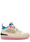 Moncler Pivot Mid Leather And Ripstop-trimmed Suede Sneakers In White