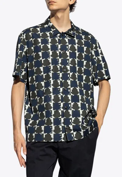 MONCLER PIXEL LOGO PRINT SHIRT