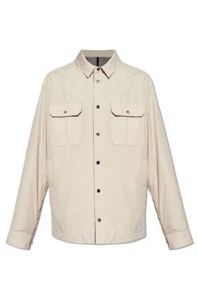 Moncler Piz Buttoned Jacket In Beige