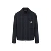 Moncler Plaid Long Sleeve Shirt In Black