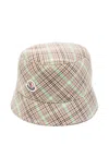 Moncler Plaid Logo Patch Hat In Multi