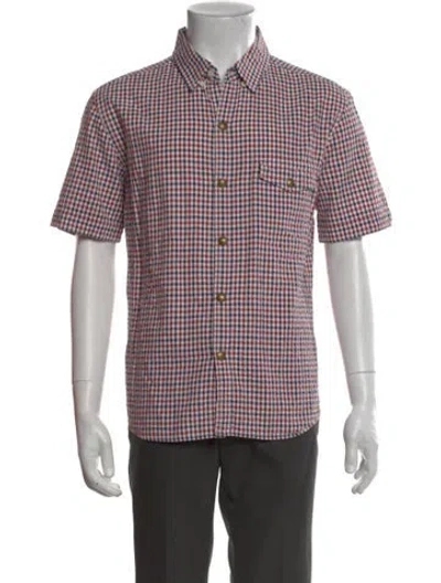 Pre-owned Moncler Plaid Print Short Sleeve Shirt In Multi