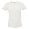 Moncler Plain Round Neck Short Sleeve Shirt In White