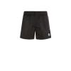 Moncler Logo Patch Detail Elastic Waist Swim Shorts In Black