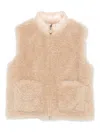 Moncler Planeze Sleeveles Jacket In Neutral