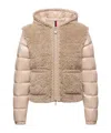 Moncler Doudoune À Capuche En Teddy Plantay In Neutral