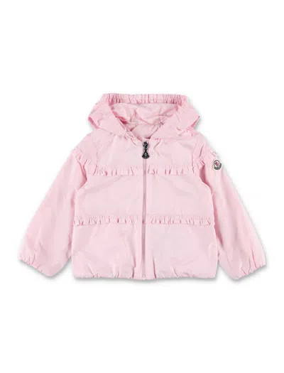 Moncler Playful Mini Rain Jacket For Girls In Pink